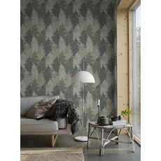 Kép 1/2 - Boras Páfrányos modern zöld vlies tapéta Fern Forest Green 53 cm X 10 m