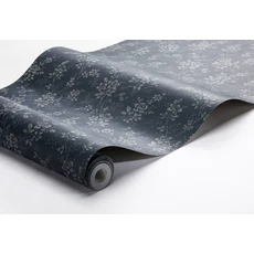 Kép 4/4 - Boras Pöttyös virágos kék vlies tapéta Hip Rose Blue 53 cm X 10 m