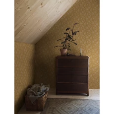 Kép 4/5 - Boras Pöttyös virágos sárga vlies tapéta Hip Rose Yellow 53 cm X 10 m