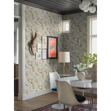 Kép 1/4 - Boras Vidám állatos modern színes vlies tapéta Hanna Werning Hoppmosse Multi 53 cm X 10 m