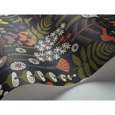 Kép 4/4 - Boras Vidám állatos modern fekete vlies tapéta Hanna Werning Hoppmosse Black 53 cm X 10 m