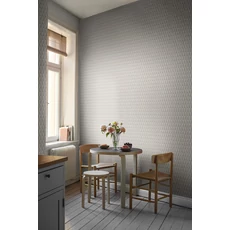 Kép 3/5 - Boras Geoemtriai mintás modern szürke vlies tapéta Arne Jacobsen Trapez Grey 53 cm X 10 m