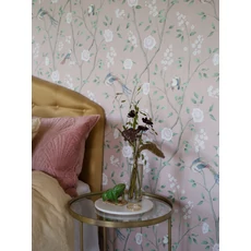 Kép 1/7 - Boras Romantikus madaras virágos rózsaszín vlies tapéta Paradise Birds Pink 53 cm X 10 m