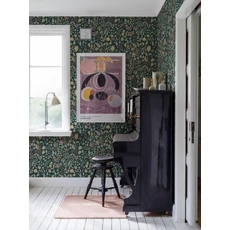 Kép 3/6 - Boras Vidám virág mintás színes vlies tapéta Stig Lindberg Herbarium Multi 53 cm X 10 m