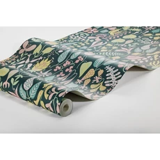 Kép 6/6 - Boras Vidám virág mintás színes vlies tapéta Stig Lindberg Herbarium Multi 53 cm X 10 m