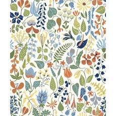 Kép 1/8 - Boras Vidám virág mintás színes vlies tapéta Stig Lindberg Herbarium Multi 53 cm X 10 m