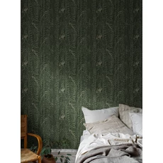 Kép 2/10 - Boras Inda mintás modern zöld vlies tapéta Arne Jacobsen Ranke Green 53 cm X 10 m