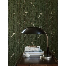 Kép 6/10 - Boras Inda mintás modern zöld vlies tapéta Arne Jacobsen Ranke Green 53 cm X 10 m