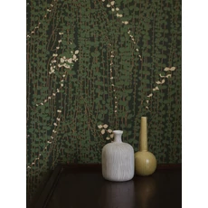 Kép 8/10 - Boras Inda mintás modern zöld vlies tapéta Arne Jacobsen Ranke Green 53 cm X 10 m