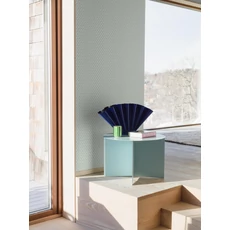 Kép 3/4 - Boras Geometriai mintás modern türkiz vlies tapéta Arne Jacobsen Ypsilon Turquoise 53 cm X 10 m