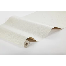 Kép 4/4 - Boras Geometriai mintás modern fehér vlies tapéta Arne Jacobsen Ypsilon White 53 cm X 10 m