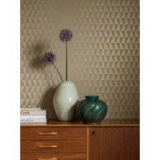 Kép 5/6 - Boras Geoemtriai mintás modern bézs vlies tapéta Arne Jacobsen Trapez Beige 53 cm X 10 m