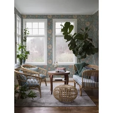 Kép 4/5 - Boras Romantikus virágos kék vlies tapéta Alicia Blue 53 cm X 10 m