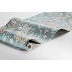 Kép 5/5 - Boras Romantikus virágos kék vlies tapéta Alicia Blue 53 cm X 10 m