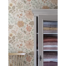 Kép 3/5 - Boras Romantikus virágos rózsaszín vlies tapéta Alicia Multi 53 cm X 10 m