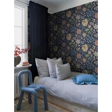 Kép 2/5 - Boras Romantikus virágos sötétkék vlies tapéta Alicia Multi 53 cm X 10 m