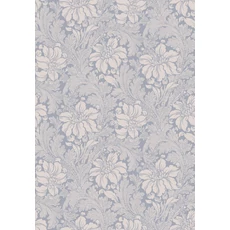 Kép 2/3 - Boras Vintage virágos kék vlies tapéta Acanthus Blue 53 cm X 10 m