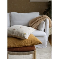 Kép 3/7 - Boras Romantikus levél mintás sárga vlies tapéta Nocturne Yellow 53 cm X 10 m