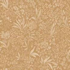 Kép 1/7 - Boras Romantikus levél mintás sárga vlies tapéta Nocturne Yellow 53 cm X 10 m