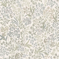 Kép 1/9 - Boras Romantikus levél mintás zöld vlies tapéta Nocturne Green 53 cm X 10 m