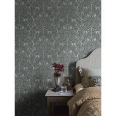 Kép 5/8 - Boras Erdei állatos kék vlies tapéta Under the Elder Tree Blue 53 cm X 10 m