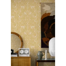 Kép 5/6 - Boras Erdei állatos sárga vlies tapéta Under the Elder Tree Yellow 53 cm X 10 m