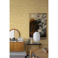 Kép 4/6 - Boras Erdei állatos sárga vlies tapéta Under the Elder Tree Yellow 53 cm X 10 m