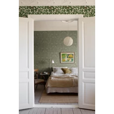 Kép 3/10 - Boras Madaras levélmintás zöld vlies tapéta In the Oak Green 49 cm X 10 m