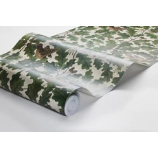 Kép 10/10 - Boras Madaras levélmintás zöld vlies tapéta In the Oak Green 49 cm X 10 m