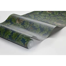 Kép 5/5 - Boras Madaras levélmintás zöld vlies tapéta In the Oak Multi 49 cm X 10 m