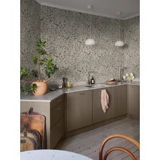 Kép 7/8 - Boras Levél indás madaras bézs vlies tapéta Sångfåglar Beige 49 cm X 10 m