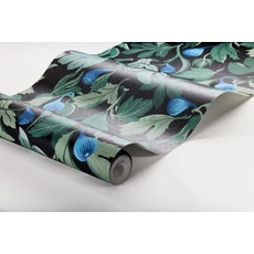 Kép 4/4 - Boras Füge mintás modern fekete vlies tapéta Figs Black 49 cm X 10 m