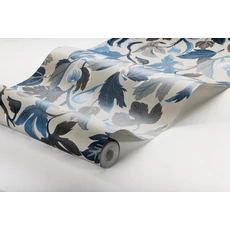 Kép 3/3 - Boras Füge mintás modern kék vlies tapéta Figs Blue 49 cm X 10 m