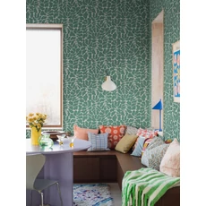 Kép 5/7 - Boras Modern levélmintás zöld vlies tapéta My Secret Garden Green 49 cm X 10 m