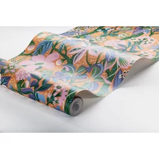 Kép 4/4 - Boras Modern sárga vlies tapéta virág mintával Friviva Orange 49 cm X 10 m