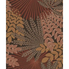 Kép 1/5 - Boras Egzotikus levél mintás bordó vlies tapéta Velvet Leaves Red 53 cm X 10 m