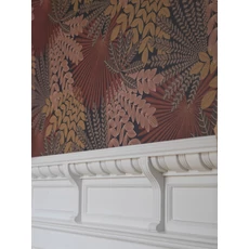 Kép 2/5 - Boras Egzotikus levél mintás bordó vlies tapéta Velvet Leaves Red 53 cm X 10 m