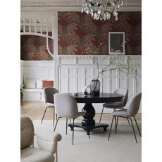 Kép 4/5 - Boras Egzotikus levél mintás bordó vlies tapéta Velvet Leaves Red 53 cm X 10 m