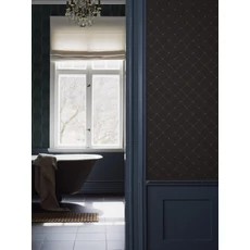 Kép 3/5 - Boras Klasszikus rácsos barna vlies tapéta Golden Trellis Brown 53 cm X 10 m