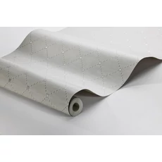 Kép 3/3 - Boras Klasszikus rácsos szürke vlies tapéta Golden Trellis Grey 53 cm X 10 m