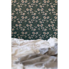 Kép 6/9 - Boras Pipacsos romantikus fekete vlies tapéta Poppy Flow Black 53 cm X 10 m