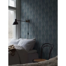 Kép 3/7 - Boras Geometriai mintás kék vlies tapéta Staircase Blue 53 cm X 10 m