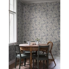 Kép 3/7 - Boras Madaras kék vlies tapéta Dancing Crane Blue 53 cm X 10 m