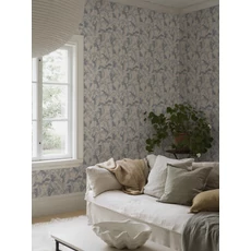 Kép 4/7 - Boras Madaras kék vlies tapéta Dancing Crane Blue 53 cm X 10 m