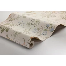 Kép 9/9 - Boras Botanikai mintás skandináv zöld-bézs Folklore Multi 53 cm X 10 m