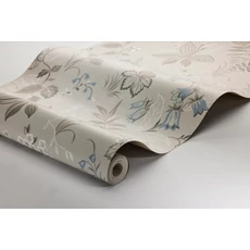 Kép 3/3 - Boras Botanikai mintás skandináv kék-szürke Folklore Multi 53 cm X 10 m