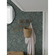 Kép 2/3 - Boras Botanikai mintás skandináv zöld Folklore Multi 53 cm X 10 m