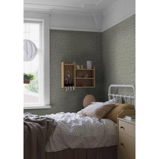 Kép 4/5 - Boras Apró virágos zöld vlies tapéta Skogsblomst Green 53 cm X 10 m