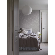 Kép 2/3 - Boras Klasszikus virág mintás szürke vlies tapéta Ängsblomma Grey 53 cm X 10 m