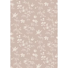 Kép 1/3 - Boras Klasszikus virág mintás rózsaszín vlies tapéta Ängsblomma Pink 53 cm X 10 m